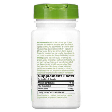 Для пищеварительной системы Nature's Way, Латекс алоэ с фенхелем, 140 мг, 100 веганских капсул