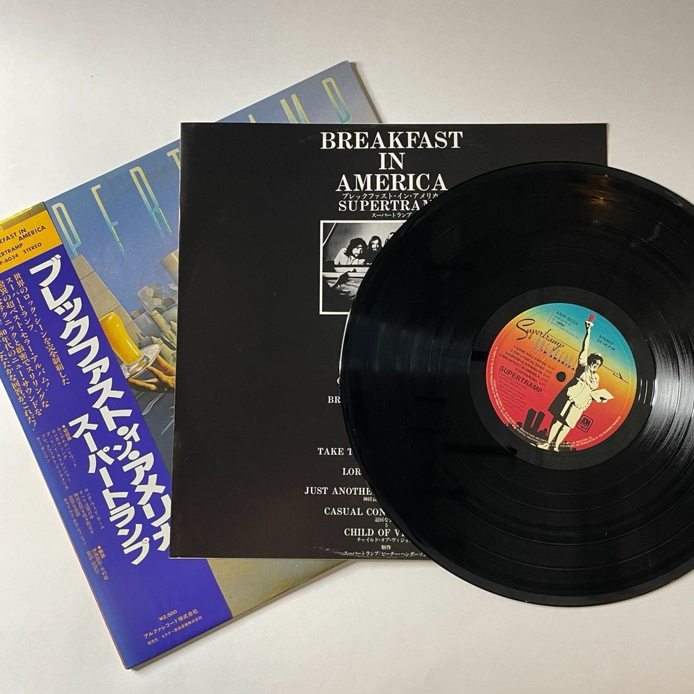 Винтажная виниловая пластинка LP Supertramp Breakfast In America (Japan 1979) (Obi) Gone Hollywood AMP-6034