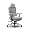 Эргономичное компьютерное кресло FoxGear NETZ модель X, серый (FG-NETZ-X-GY)