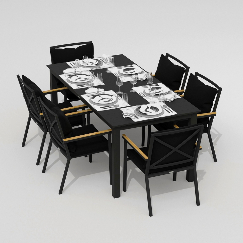 Стол обеденный Ideal Patio ДОЛЛА 180 см карбон