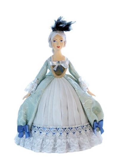 Кукла коллекционная в женском придворном костюме 18 века