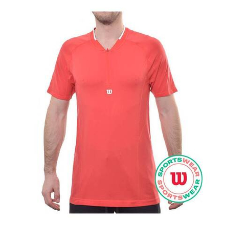 Теннисное поло Wilson Players Seamless Zip Henley 2.0 - infared