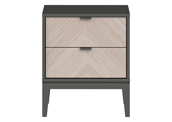 Тумба прикроватная Fjord 2 ящика (темно-серый)