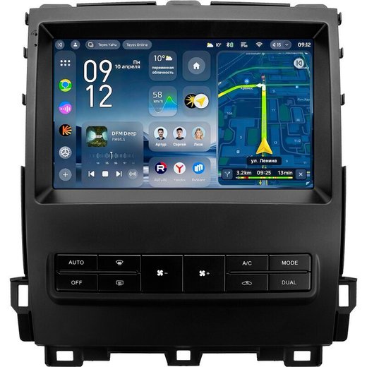Магнитола для Lexus GX470 J120, Toyota Land Cruiser Prado 120 (климат на ШГУ, рамка тип 2) - Teyes CC4-PRO монитор 9.5" 2K QLED на Android 13, Snapdragon 778G, AI, CarPlay, DSP, 4G SIM-слот