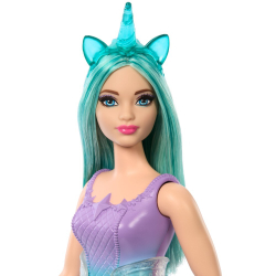 Barbie Fashionistas - Кукла Barbie Единорог в фиолетовом и бирюзовом наряде HRR15 / артикул   HRR12 HRR15  / GTIN 194735183722