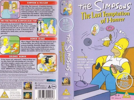 Кассета VHS The Simpsons The Last Temptation of Homer