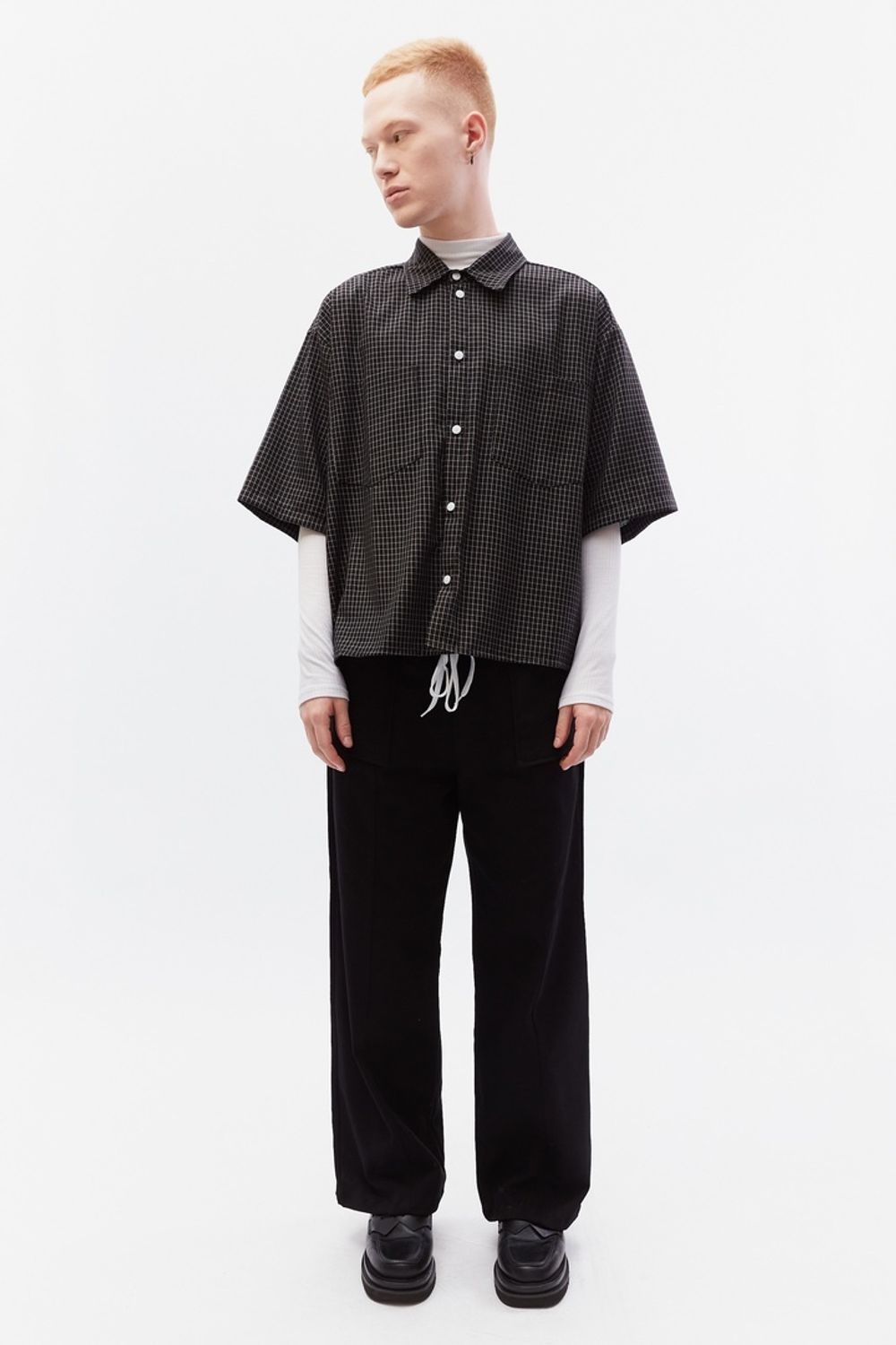 Брюки БИЧ широкие хлопковые черные