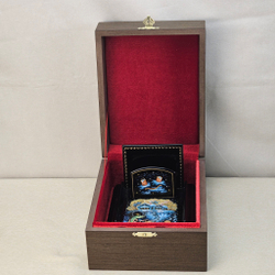 Подставка для блока для записей  ручной росписью Палех "Емеля"