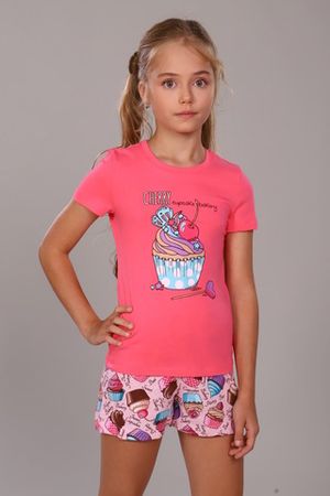 Пижама с шортами для девочки ПД-009-027