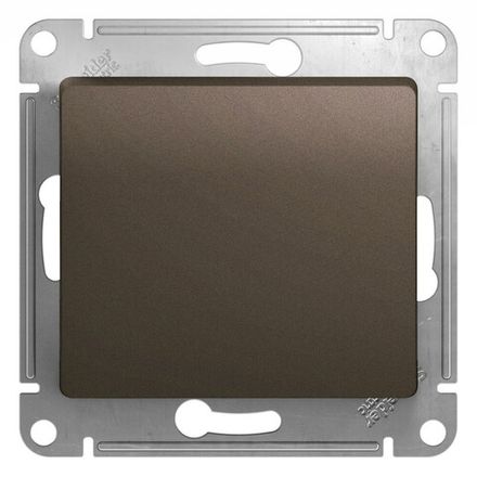 Выключатель одноклавишный Systeme Electric Glossa Шоколад 10А