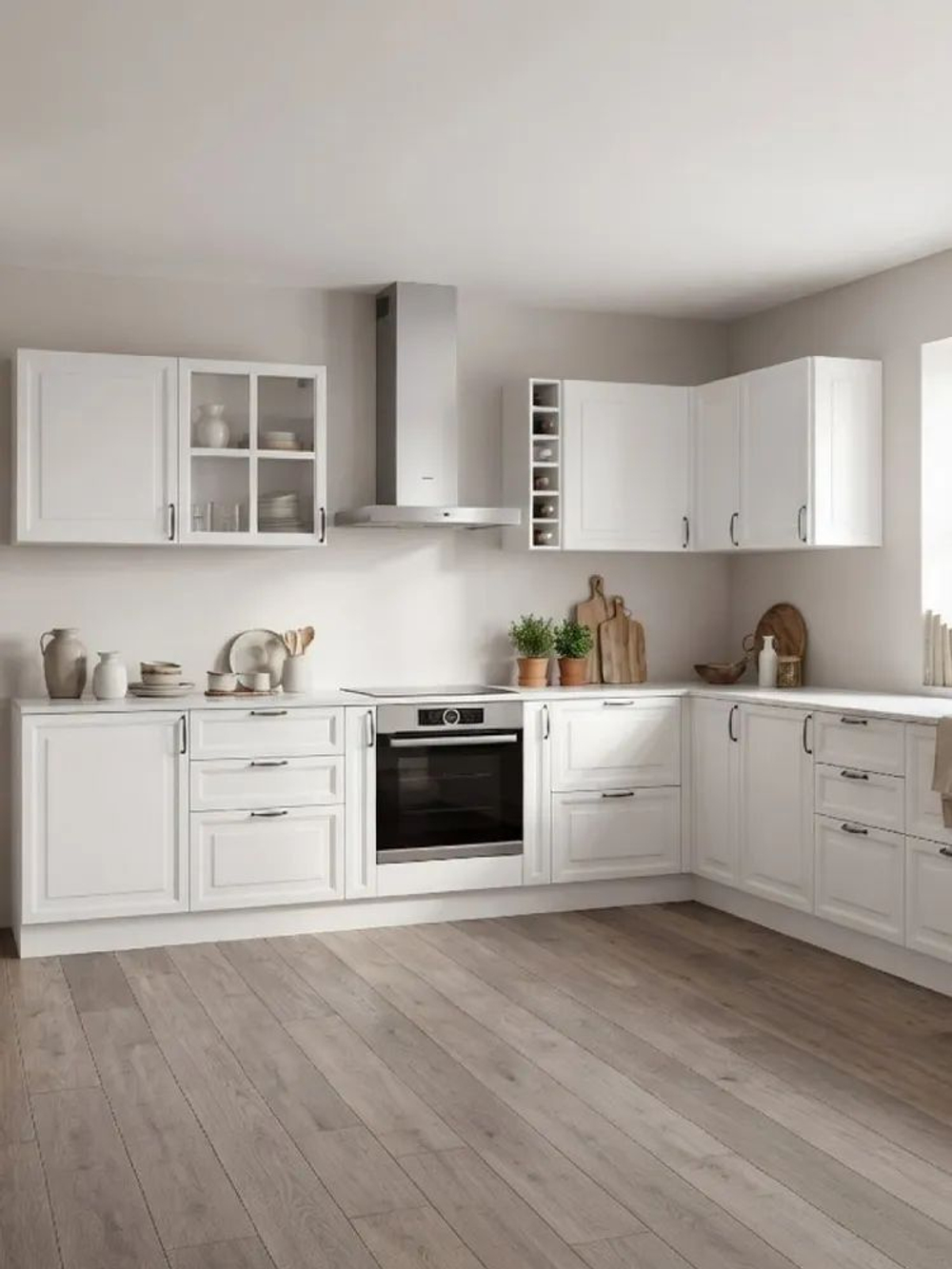 Кухонный модуль угловой 80х35х72, Вестфалия, 2 полки, массив березы, белый, Dipriz