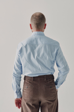 Рубашка OCBD в голубую бенгальскую полоску