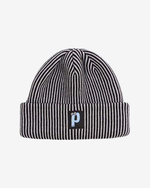 Шапка Postaments Stripes черная/серая