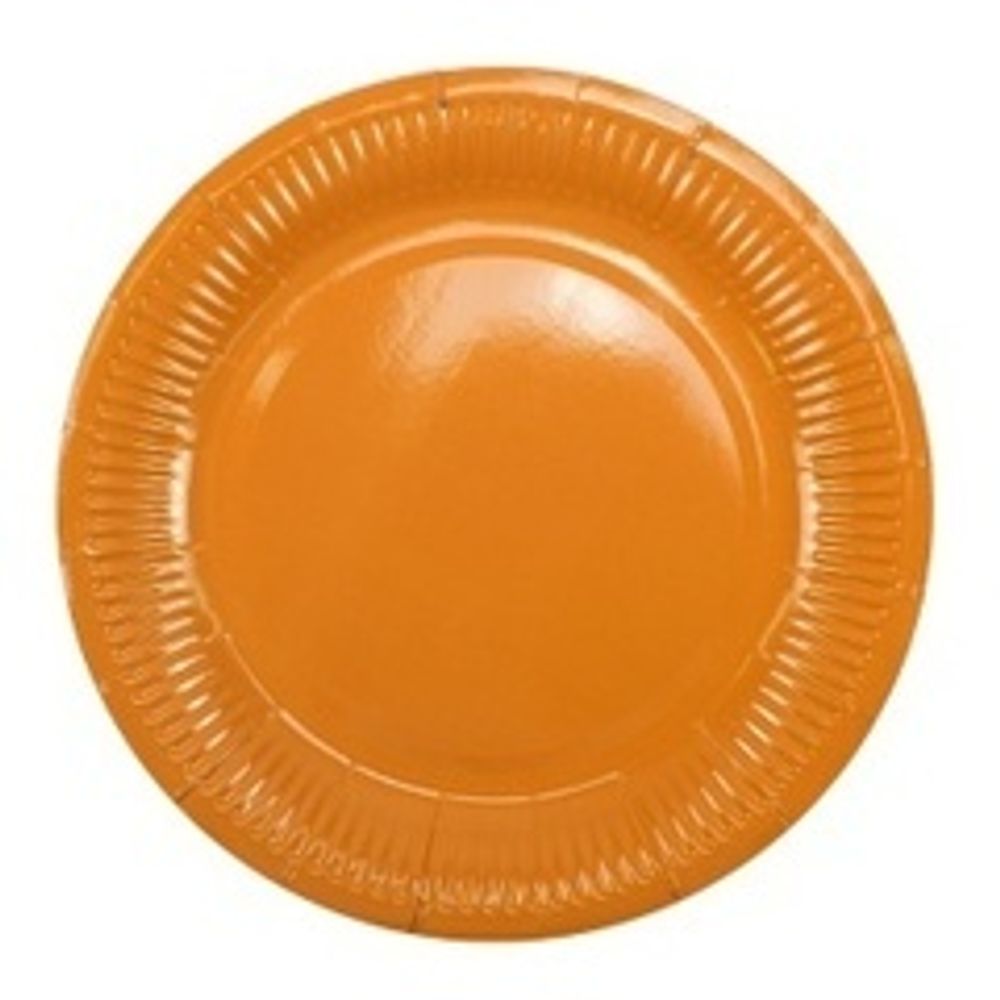 Тарелки бумажные ламинированные Orange 18 см, 6 шт.