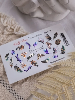 Lucky Rose Слайдеры наклейки для ногтей Spark 18
