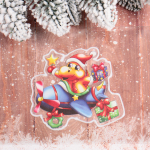 Наклейка на стекло «Дракоша с подарками» 15*20 см