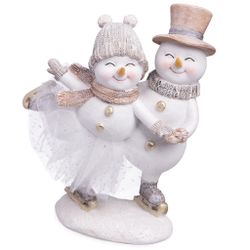 СТАТУЭТКА "СНЕГОВИКИ" 16Х9,5Х18,5 СМ