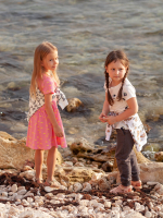 Платье с коротким рукавом Mjölk Солнышки розовые, уценка