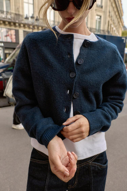 ZARA КАРДИГАН НА ПУГОВИЦАХ, МОРСКОЙ СИНИЙ