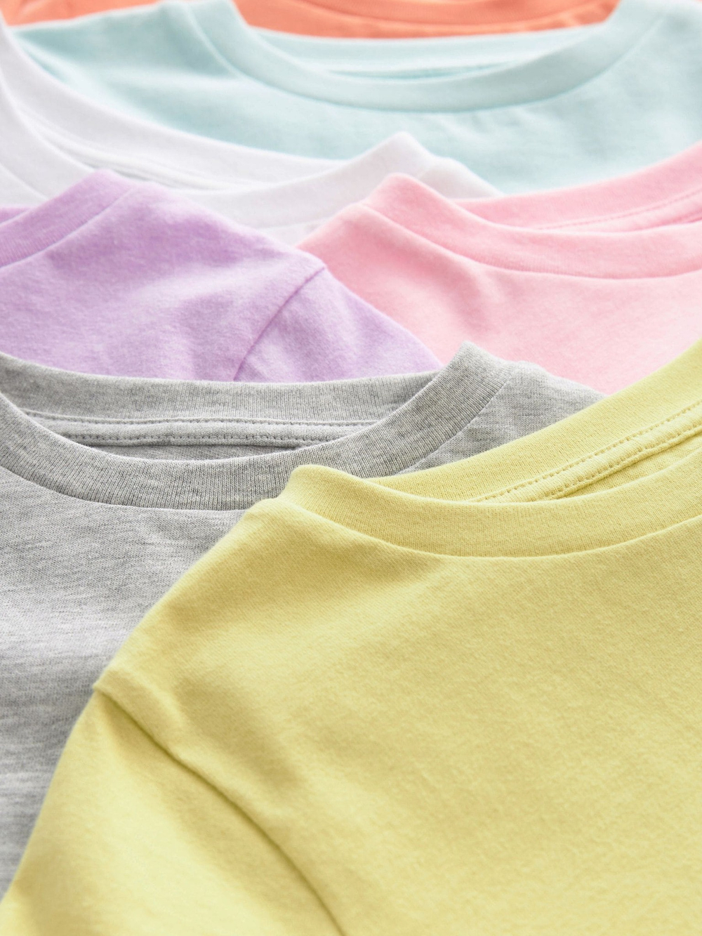 Футболка для девочки Next 670-540, 7 шт., Розовый, Голубой, Серый, Белый