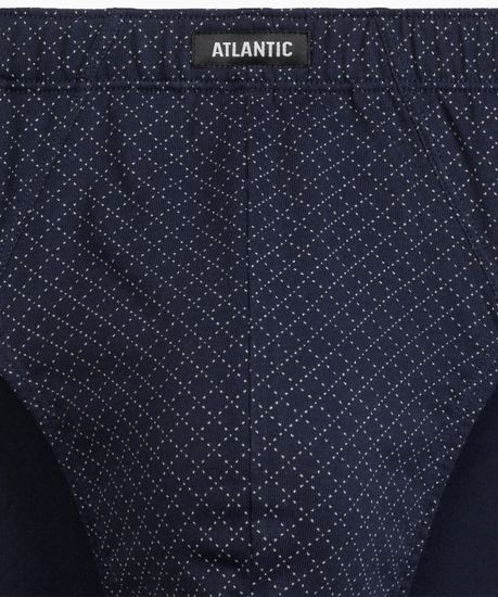 Мужские трусы (3шт) слипы классика Atlantic 3MP-192, хлопок, темно-синий + голубой + деним