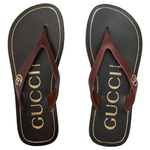 GUCCI GG Flip Flops Women"s Dark Brown
