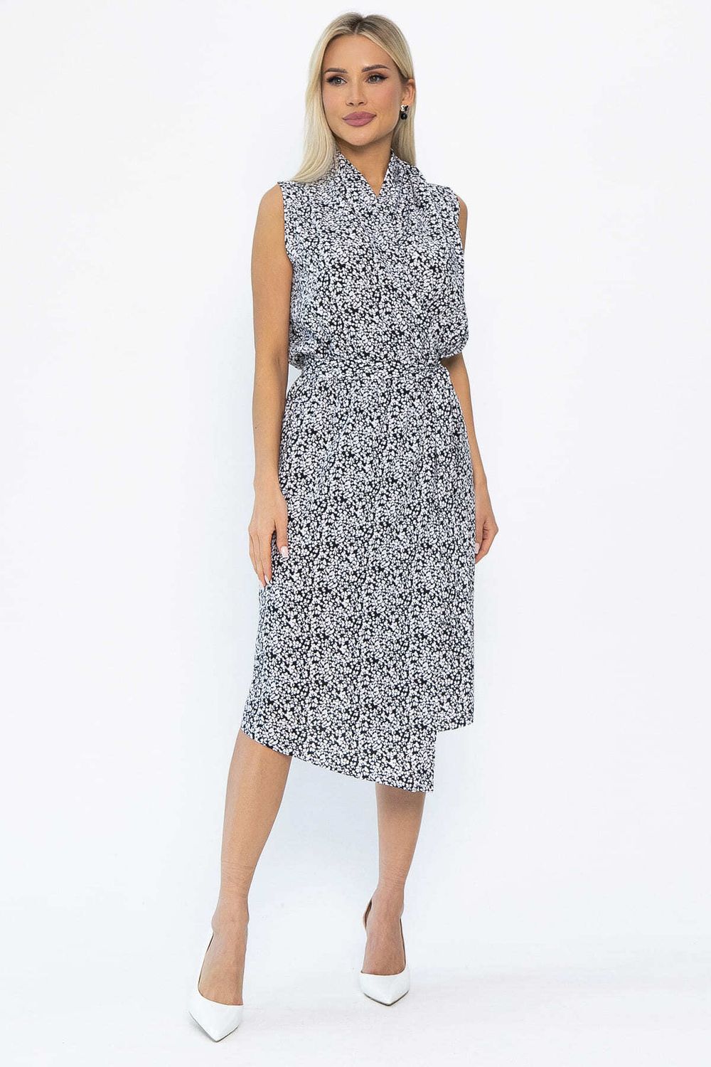 Платье Хьюми (черное/цветы) П13936-35М LT Collection