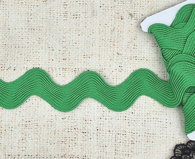 Тесьма Вьюнок, 25 мм, зелёный