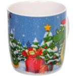 Кружка керамическая 370мл «Дракоша» с ложкой в подарочной коробке