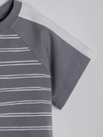 Летний серый костюм для девочки, футболка и кюлоты