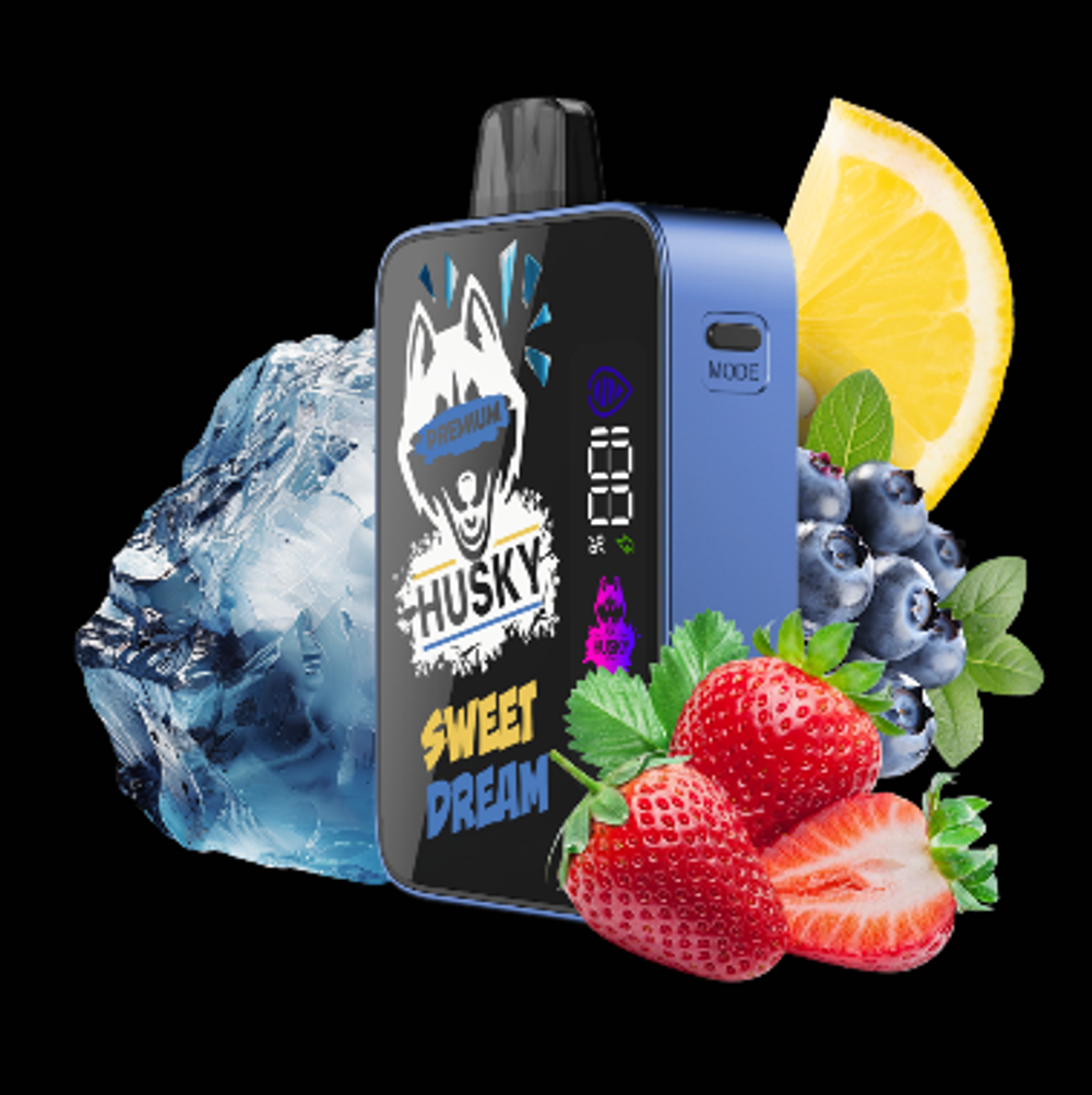 Husky Premium SWEET DREAM - Конфеты, черника и клубника с лимоном 15000 затяжек 20мг (2%)