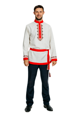 Рубашка мужская с поясом