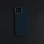 Чехол-накладка K-Doo Kevlar Case для iPhone 13 Pro Max карбоновый (черно-синий в полоску)