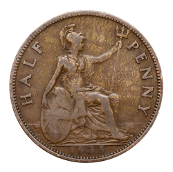 Монета 1/2 пенни Великобритания 1928 г