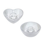 Подсвечник тм LADECOR стеклянный, 8,5x8,5x3,5 см, 2 формы