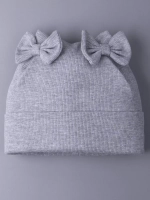 Шапка для девочки осенняя с бантиками