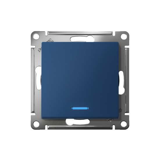 Выключатель 1-кл. AtlasDesign (сх. 1а) 10AX с подсветкой механизм аквамарин SE ATN001113