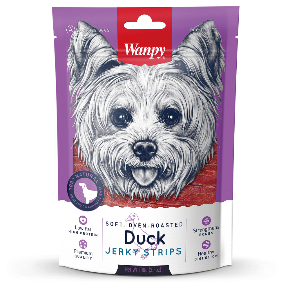 Wanpy Dog Лакомство для собак Утиная соломка, 100гр.