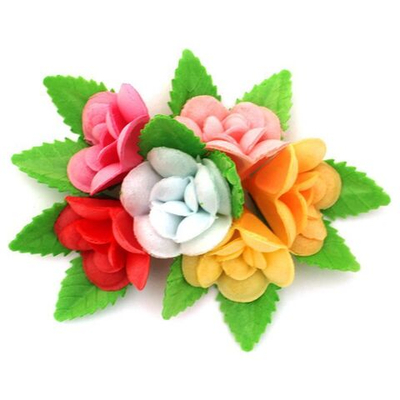 Вафельные фиалки на двулистнике, микс, 10 шт