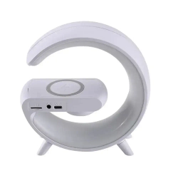 Умный ночник 4в1: Bluetooth колонка, RGB-подсветка, беспроводная зарядка, будильник лампа для спальни, подарок