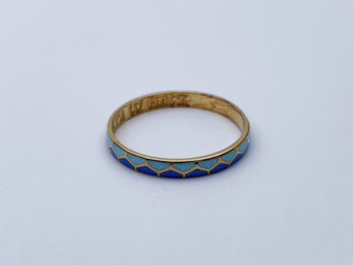 Кольцо из серебра/Позолота,Эмаль