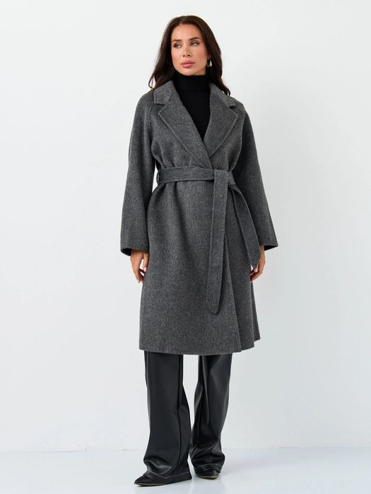 Пальто серое