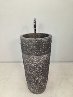 Раковина напольная из мрамора Pedestal Grey Marmo MN-65925 40х40х90 из натурального камня