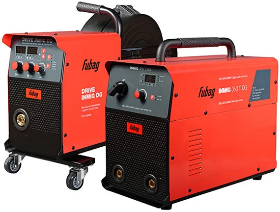 Сварочный полуавтомат инвертор Fubag INMIG 350T DG НАКС + Подающий механизм DRIVE INMIG DG + Шланг-пакет, 5 м 35 мм2 + Горелка FB 450, 3 м