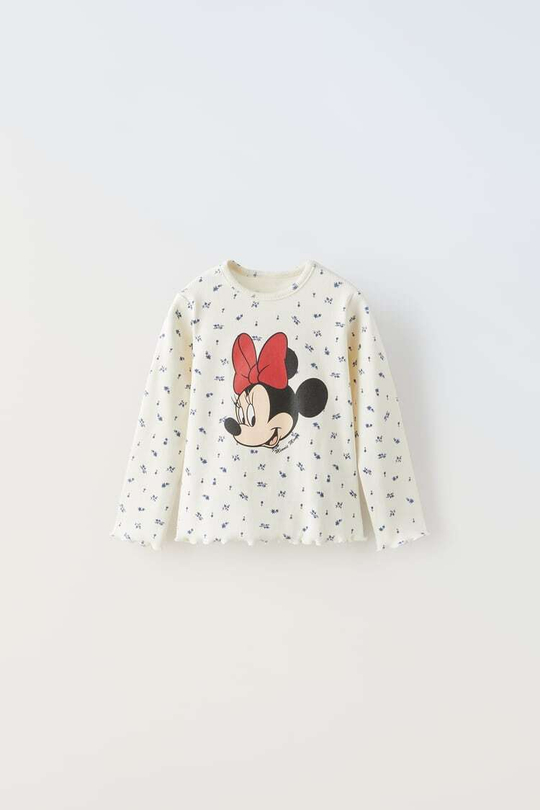 ZARA ФУТБОЛКА «МИККИ И МИННИ МАУС © DISNEY TROPHY», БЕЛЫЙ/СИНИЙ