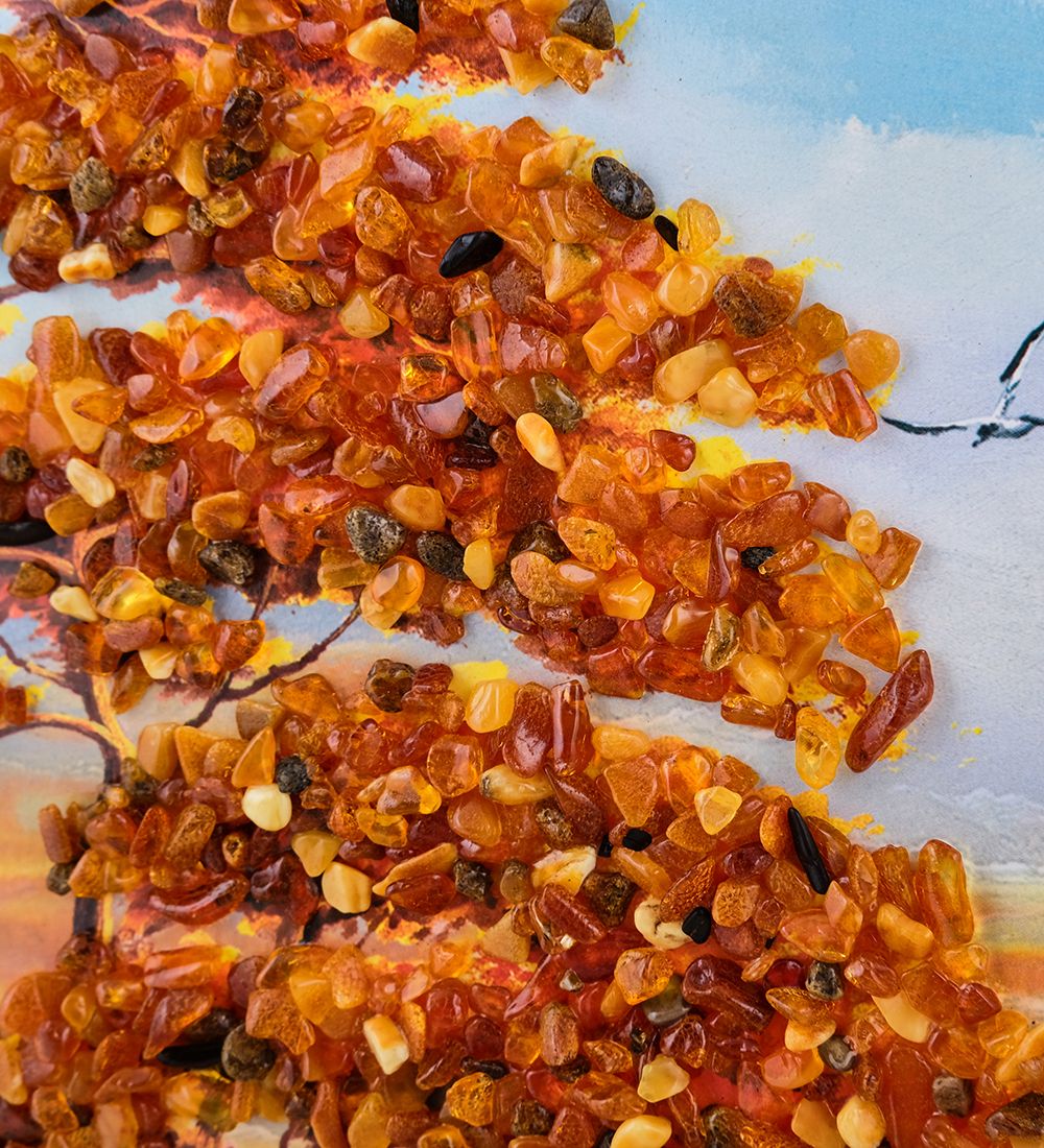 AMB-11/26 Картина «Красота природы» (с янтарной крошкой) 50х80см