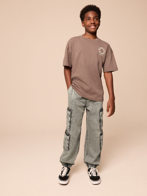 Джинсы карго для мальчика Next B39-217, Серый