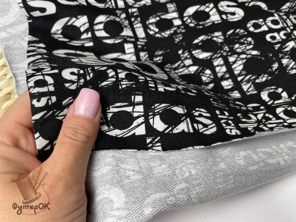 Футер 2-н петля Адид С ВЕЛЮР ЭФФЕКТОМ