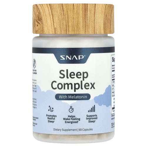 Snap Supplements, Комплекс для сна с мелатонином, 60 капсул