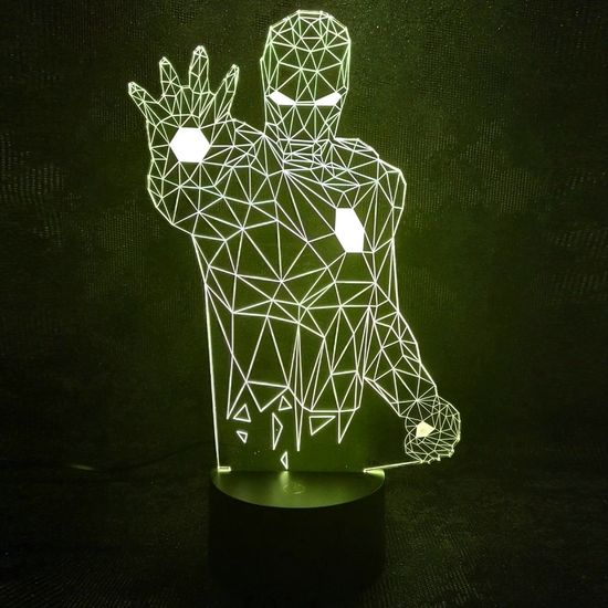 3D лампа Железный Человек, Iron Man. Абстракция